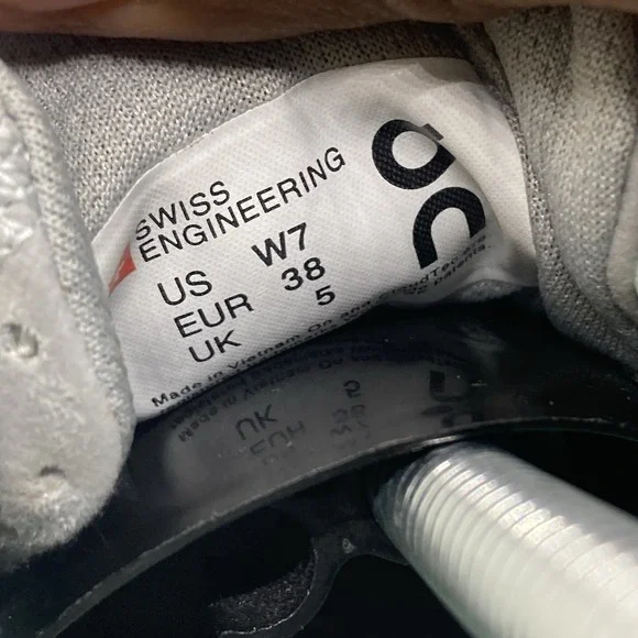 Womens On Cloud Cloud 5 Womens 7 Glacier Grey Meadow Green Running Sneakers Shoe - Picture 11 of 12